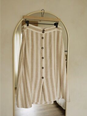 Linen Blend Summer Skirt
